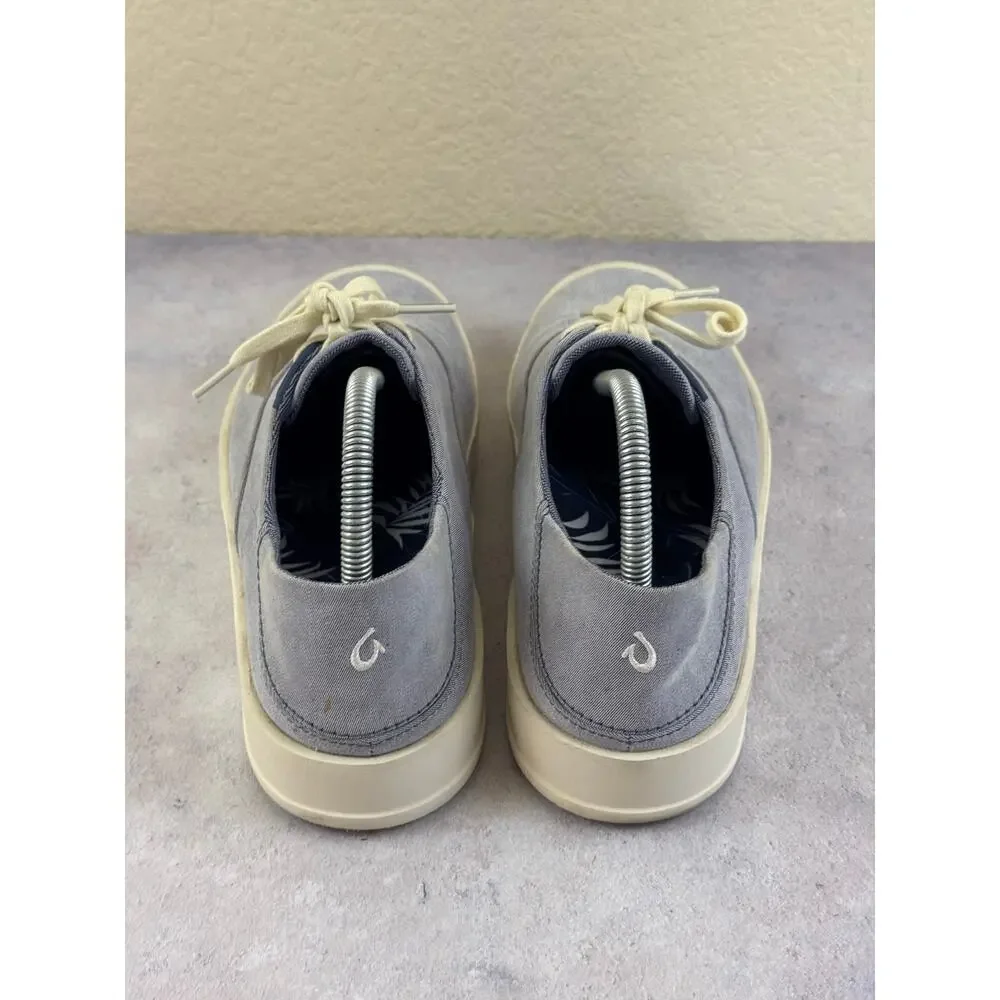 OluKai Tradewind Light Blue Sneakers Shoes Men US 9 Lace Comfort Boat Beach